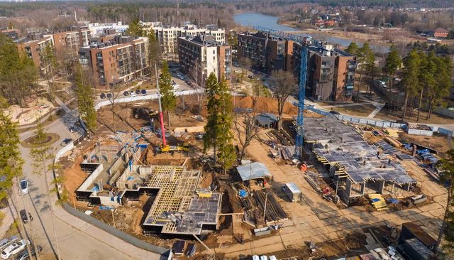 Динамика строительства Смарт квартала Лесная Отрада (1-я очередь) - март